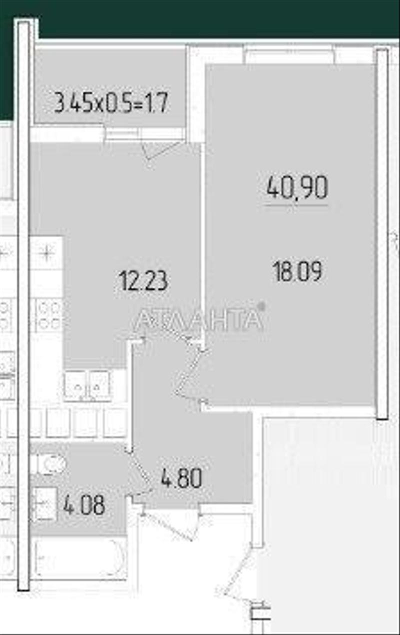 1-комнатная квартира по адресу ул. Краснова (площадь 41 м²) - Atlanta.ua - фото 3