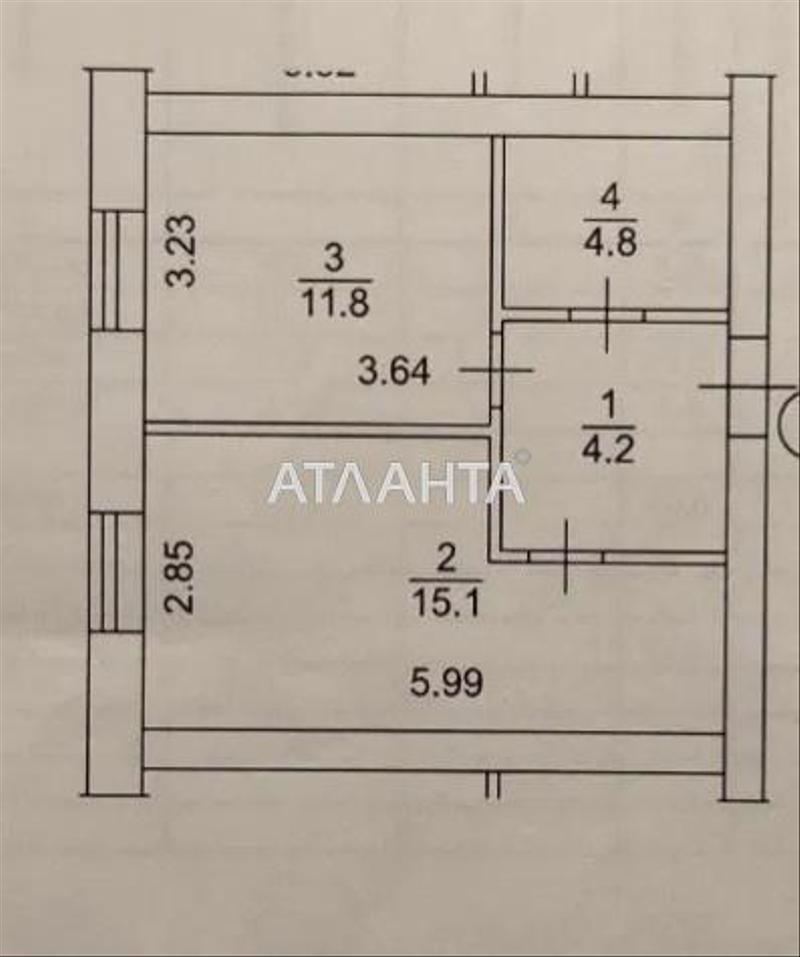 1-комнатная квартира по адресу ул. Яблоневая (площадь 36 м²) - Atlanta.ua - фото 3