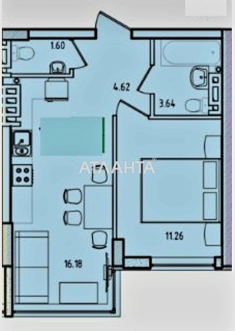 1-комнатная квартира по адресу ул. Марсельская (площадь 45 м²) - Atlanta.ua - фото 9