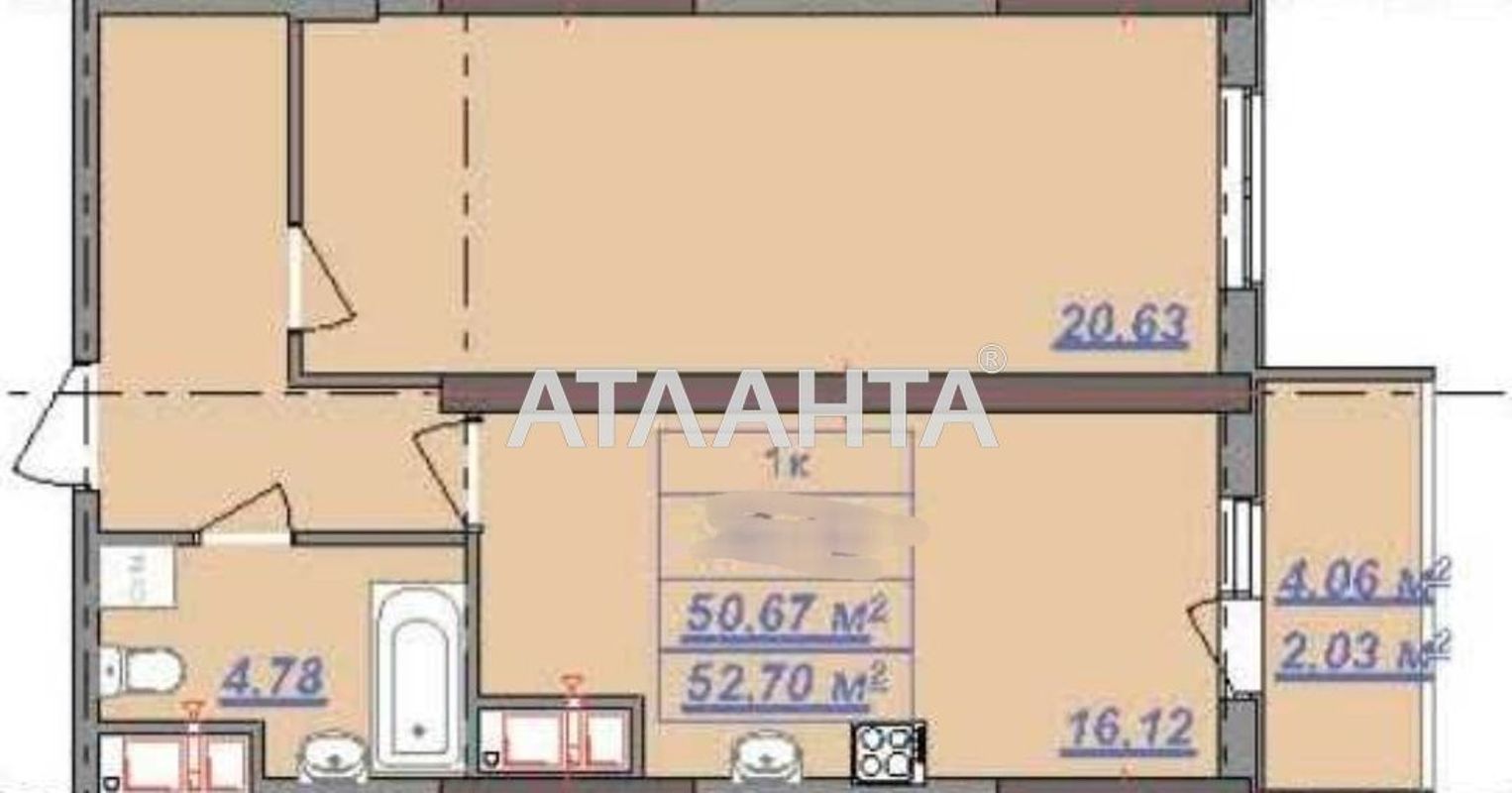 1-room apartment apartment by the address st. Dacha Kovalevskogo Amundsena (area 53 m²) - Atlanta.ua - photo 8