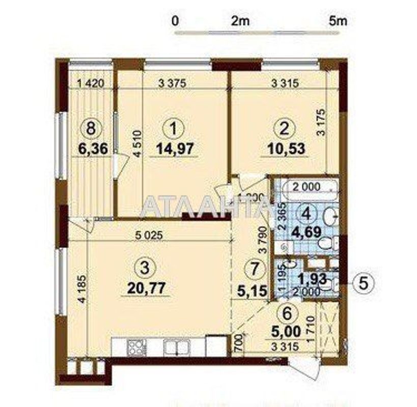 2-rooms apartment apartment by the address st. Ivana Vygovskogo (area 70,4 m²) - Atlanta.ua - photo 11