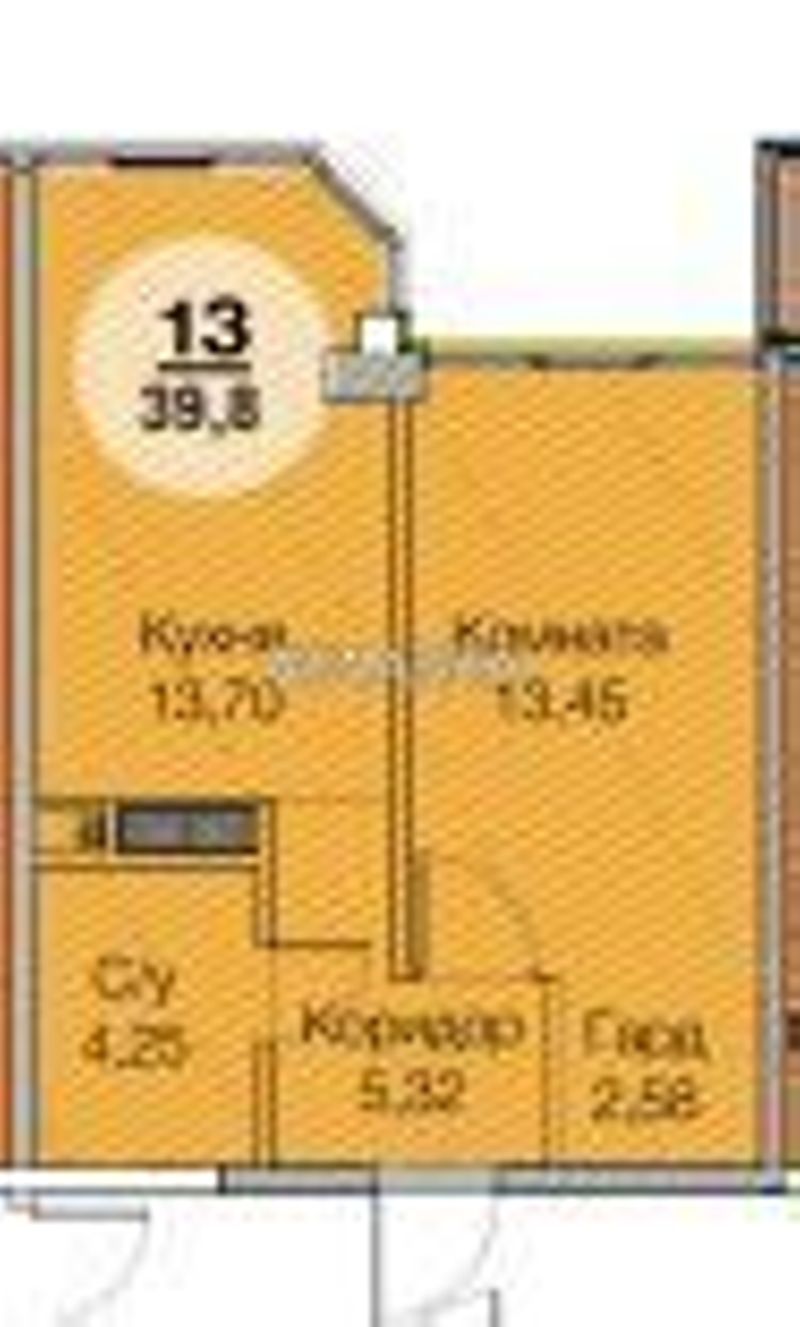 1-комнатная квартира по адресу ул. Паустовского (площадь 39,8 м²) - Atlanta.ua - фото 3