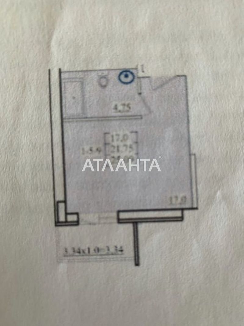 1-комнатная квартира по адресу Ванный пер. (площадь 25,1 м²) - Atlanta.ua - фото 5