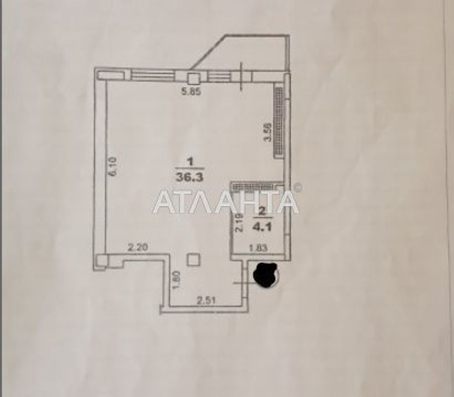 1-кімнатна квартира за адресою вул. Сахарова (площа 41,4 м²) - Atlanta.ua - фото 9