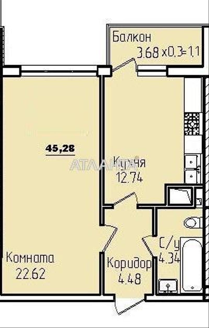 2-комнатная квартира по адресу ул. Генуэзская (площадь 45 м²) - Atlanta.ua - фото 8