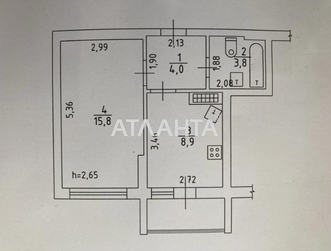 1-room apartment apartment by the address st. Vorobeva ak (area 36 m²) - Atlanta.ua - photo 3