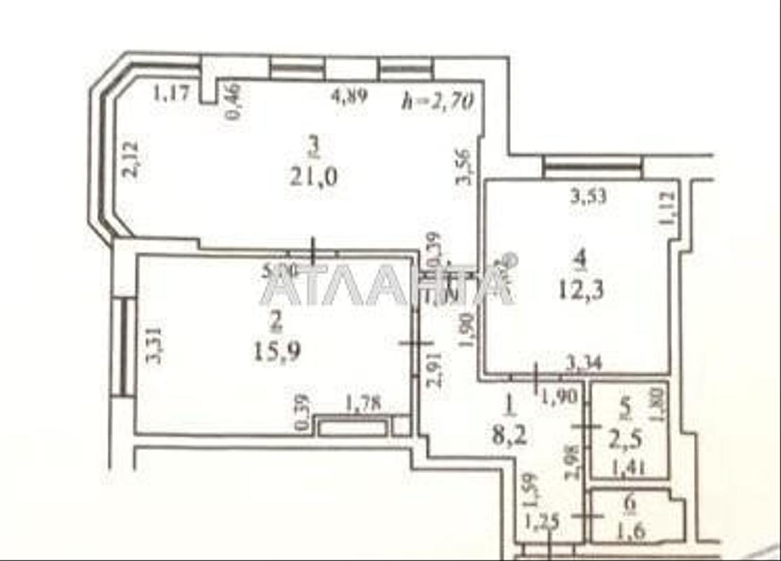 2-комнатная квартира по адресу ул. Николаевская (площадь 61 м²) - Atlanta.ua - фото 12