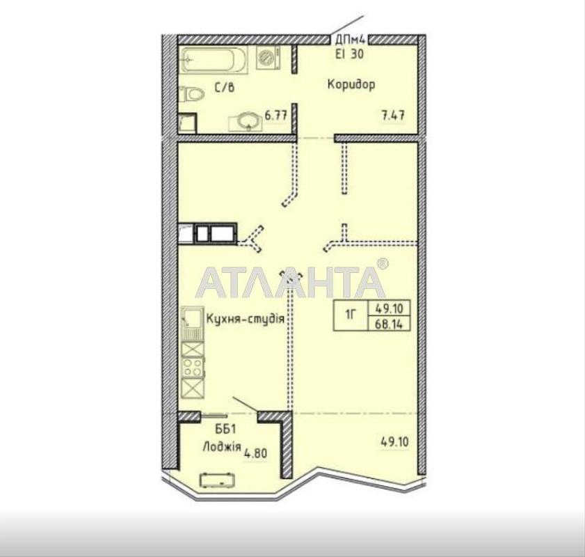 1-кімнатна квартира за адресою вул. Проспект Шевченка (площа 68,1 м²) - Atlanta.ua - фото 6