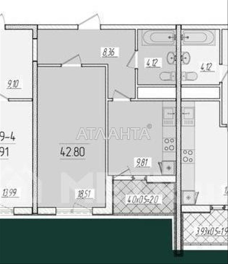 1-room apartment apartment by the address st. Krasnova (area 42,8 m²) - Atlanta.ua - photo 2