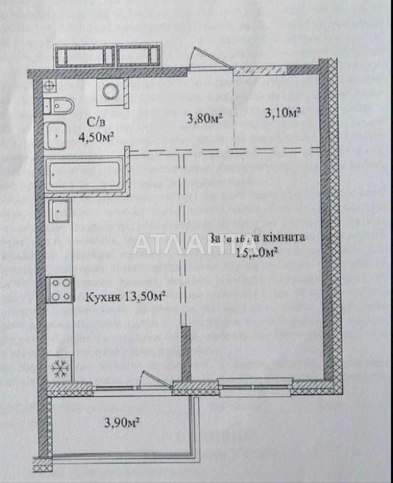 1-комнатная квартира по адресу ул. Варненская (площадь 44 м²) - Atlanta.ua - фото 8