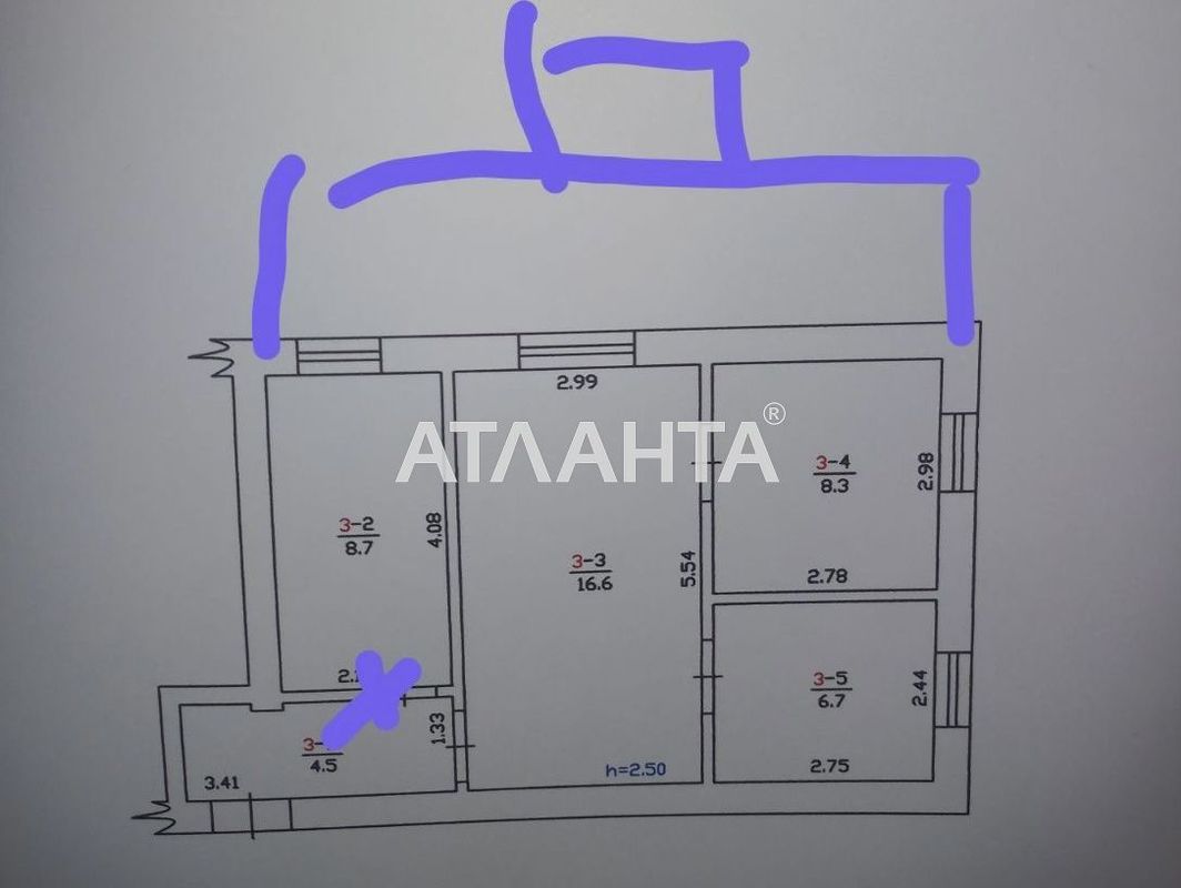 4+-rooms apartment apartment by the address st. Zoryana Zvezdnaya (area 69 m²) - Atlanta.ua - photo 11