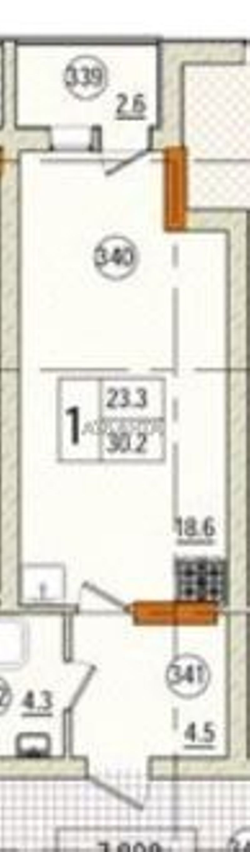 1-room apartment apartment by the address st. Uspenskiy per Vasiliya Degtya per (area 30,2 m²) - Atlanta.ua - photo 2