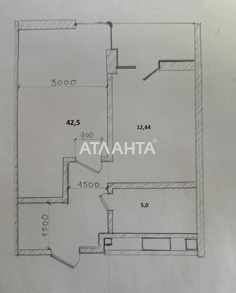1-комнатная квартира по адресу ул. Краснова (площадь 42,5 м²) - Atlanta.ua - фото 7