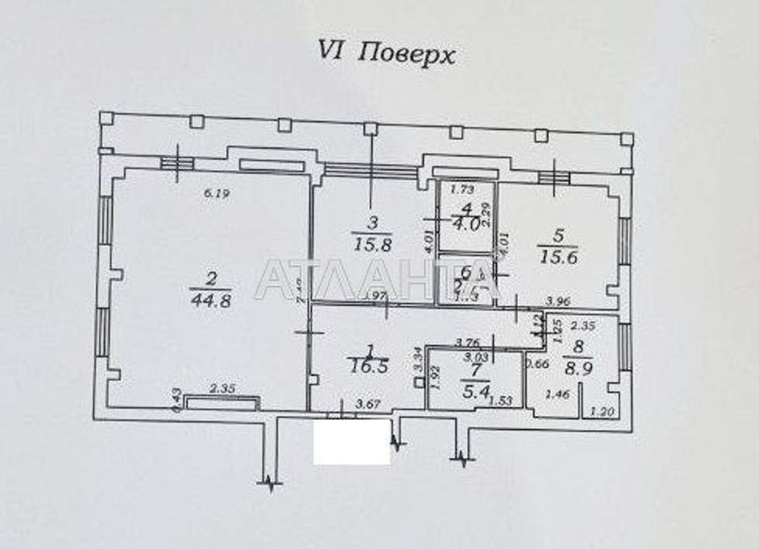 2-комнатная квартира по адресу Майский пер. (площадь 118,9 м²) - Atlanta.ua - фото 19