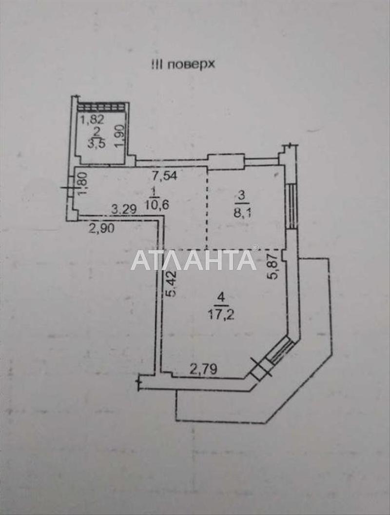 1-кімнатна квартира за адресою вул. Вільямса ак. (площа 42,4 м²) - Atlanta.ua - фото 10