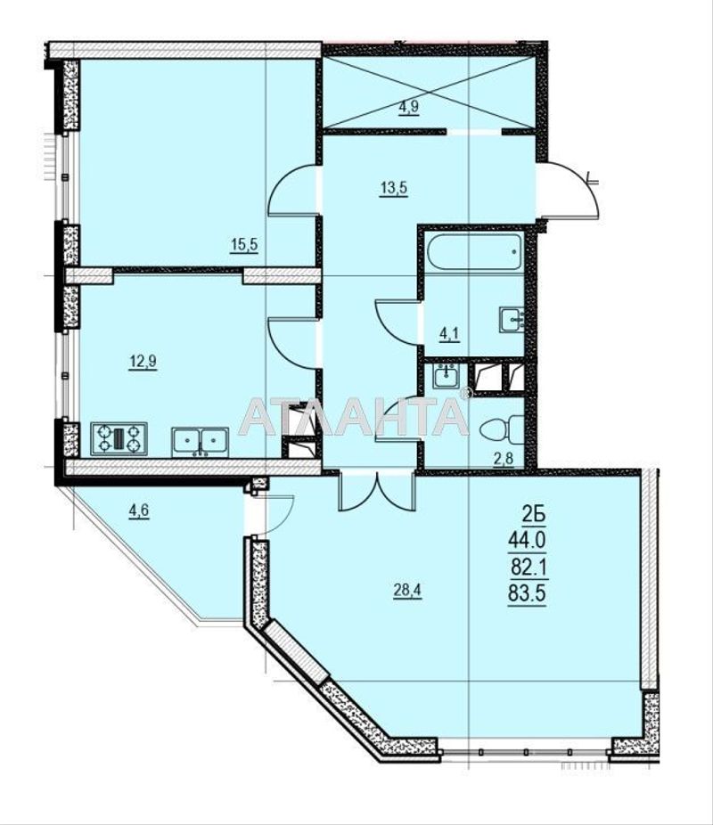 3-комнатная квартира по адресу Французский бул. (площадь 83,5 м²) - фото 18 3-комнатная квартира по адресу Французский бул. (площадь 83,5 м²) - Atlanta.ua - фото 18