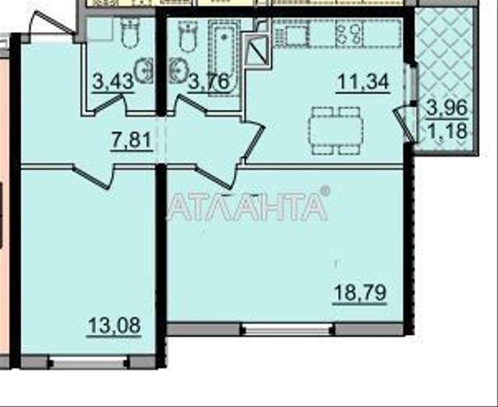 2-комнатная квартира по адресу ул. Сахарова (площадь 59,1 м²) - фото 3 2-комнатная квартира по адресу ул. Сахарова (площадь 59,1 м²) - Atlanta.ua - фото 3
