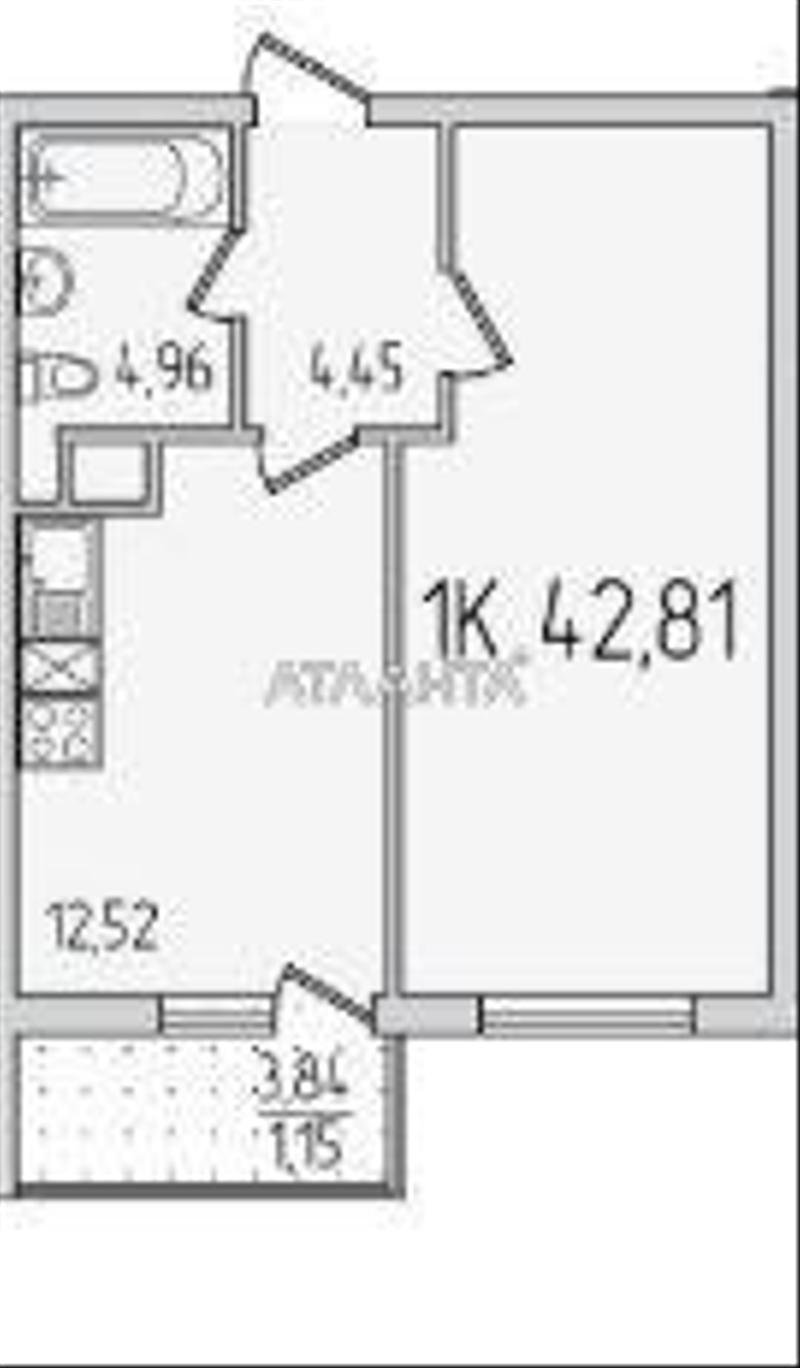 1-комнатная квартира по адресу ул. Сахарова (площадь 42 м²) - фото 2 1-комнатная квартира по адресу ул. Сахарова (площадь 42 м²) - Atlanta.ua - фото 2